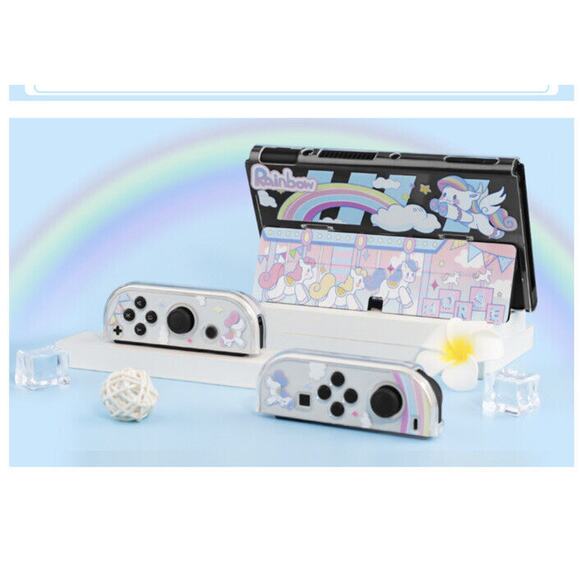 FANPL Rainbow Carousel Compatible with Nintendo Switch OLED Case Cover Unicorn - Picture 4 of 14